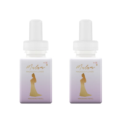 Pura and Disney - Home Fragrance Scent for Air Diffusers - Room Freshener - Aromatherapy Scents for Bedrooms & Living Rooms - Scents for Smart Home Diffusers - 2 Pack - Mulan Magnolia Flower