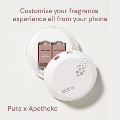 Pura and Apotheke - Fragrance for Smart Home Air Diffusers - Room Freshener - Aromatherapy Scents for Bedrooms & Living Rooms - Odor Eliminator - 2 Pack - Santal Rock Rose