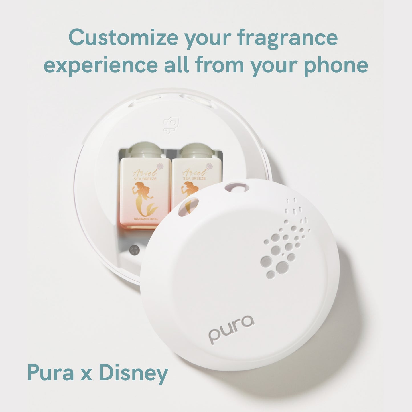 Pura and Disney - Home Fragrance Scent for Air Diffusers - Room Freshener - Aromatherapy Scents for Bedrooms & Living Rooms - Scents for Smart Home Diffusers - 2 Pack - Ariel Sea Breeze
