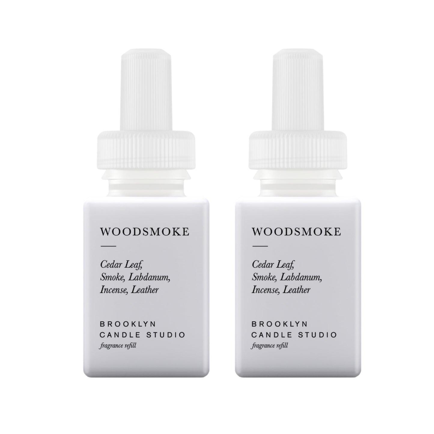 Pura and Brooklyn Candle Studio - Home Fragrance Scent for Air Diffusers - Aromatherapy Scents for Bedrooms & Living Rooms Scents for Smart Home Diffusers - 2 Pack - Woodsmoke
