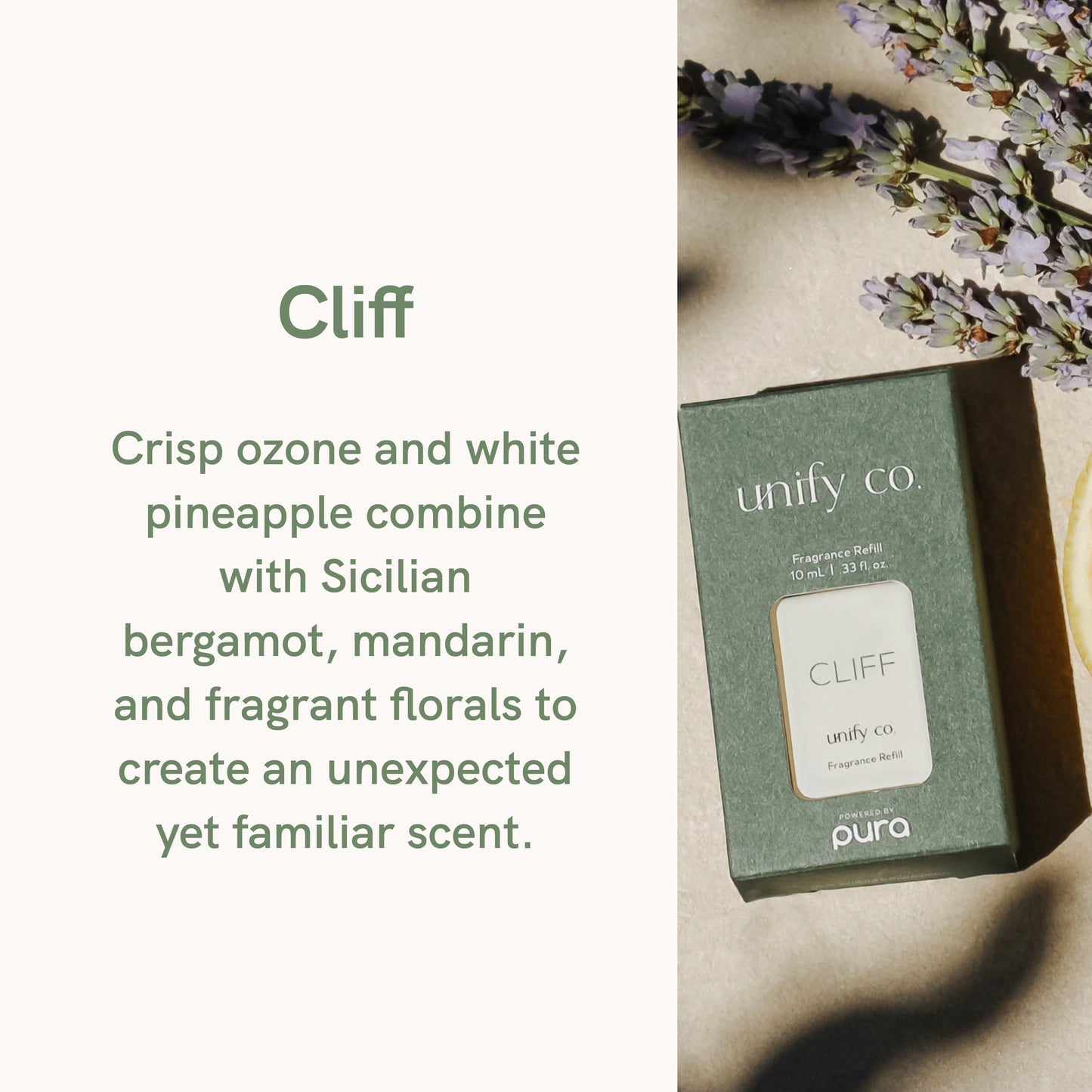 Pura and Unify - Fragrance for Smart Home Air Diffusers - Room Freshener - Aromatherapy Scents for Bedrooms & Living Rooms - Odor Eliminator - 2 Pack - Cliff