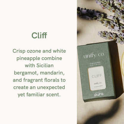Pura and Unify - Fragrance for Smart Home Air Diffusers - Room Freshener - Aromatherapy Scents for Bedrooms & Living Rooms - Odor Eliminator - 2 Pack - Cliff