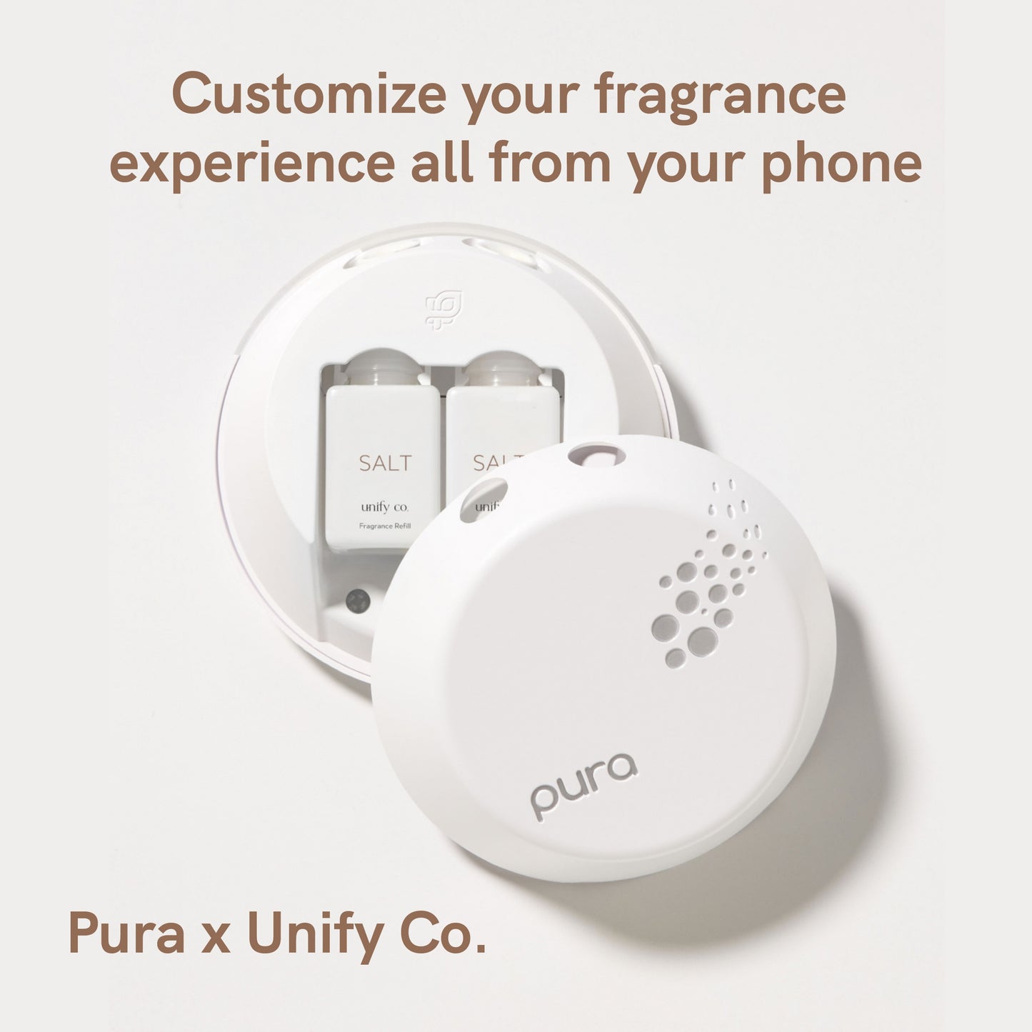 Pura and Unify - Fragrance for Smart Home Air Diffusers - Room Freshener - Aromatherapy Scents for Bedrooms & Living Rooms - Odor Eliminator - 2 Pack - Salt