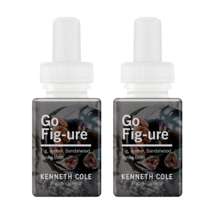 Pura and Kenneth Cole - Home Fragrance Scent for Air Diffusers - Room Freshener - Aromatherapy Scents for Bedrooms & Living Rooms - Scents for Smart Home Diffusers - 2 Pack - Go Fig-Ure