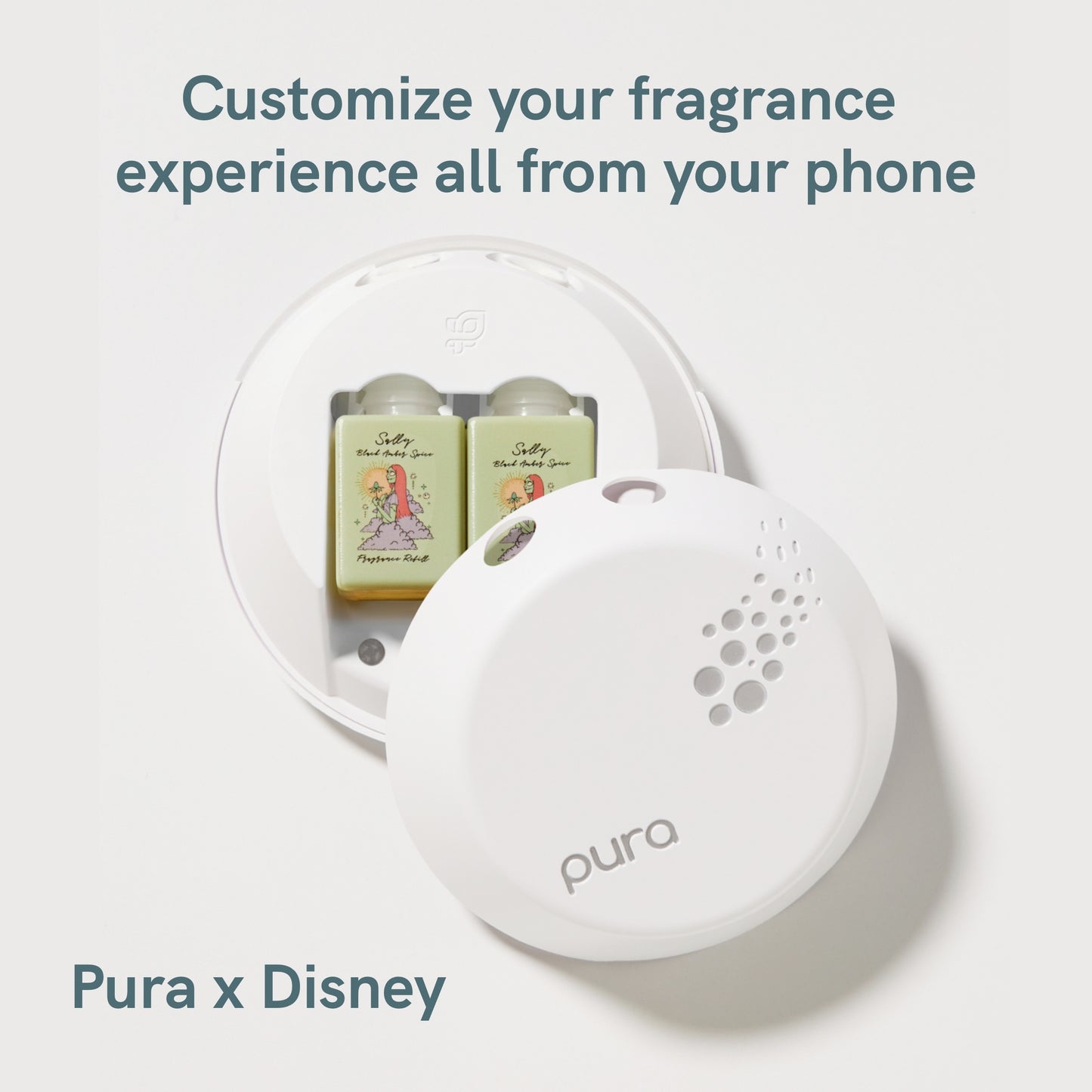 Pura and Disney - Home Fragrance Scent for Air Diffusers - Room Freshener - Aromatherapy Scents for Bedrooms & Living Rooms - Scents for Smart Home Diffusers - 2 Pack - Sally Black Amber Spice