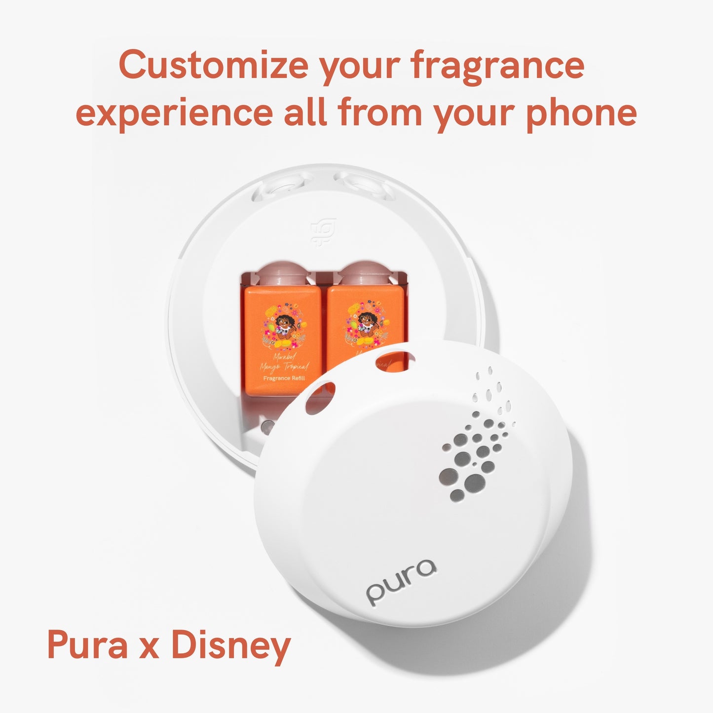 Pura and Disney - Home Fragrance Scent for Air Diffusers - Room Freshener - Aromatherapy Scents for Bedrooms & Living Rooms - Scents for Smart Home Diffusers - 2 Pack - Mirabel Mango Tropical