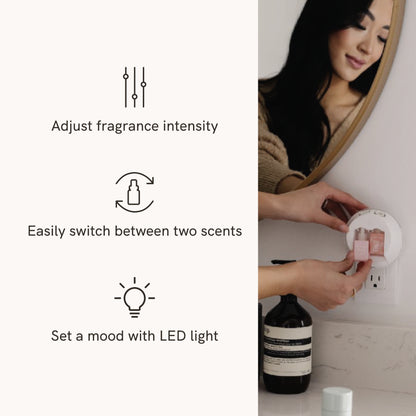 Pura - Smart Home Fragrance Device Starter Set - Scent Diffuser for Homes, Bedrooms & Living Rooms - Includes Fragrance Aroma Diffuser & Two Fragrances - Kenneth Cole