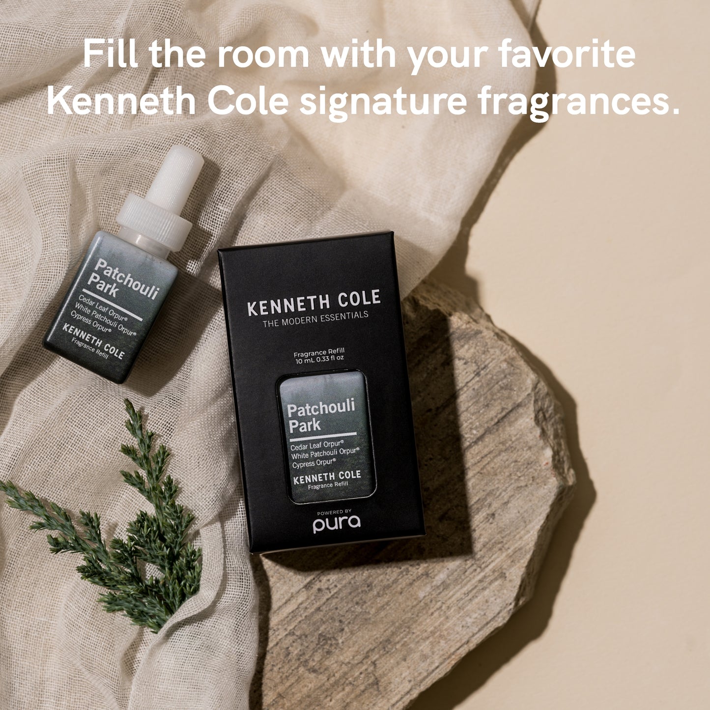 Pura and Kenneth Cole - Home Fragrance Scent for Air Diffusers - Room Freshener - Aromatherapy Scents for Bedrooms & Living Rooms - Scents for Smart Home Diffusers - 2 Pack - Patchouli Park