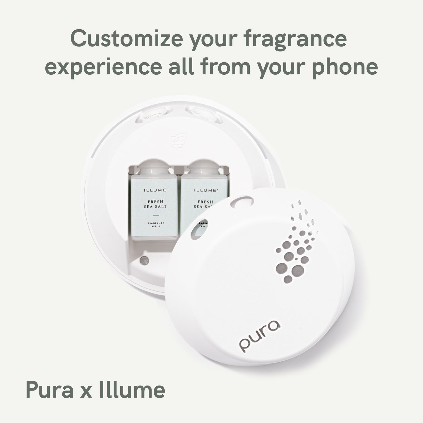 Pura and Illume - Fragrance for Smart Home Air Diffusers - Room Freshener - Aromatherapy Scents for Bedrooms & Living Rooms - Odor Eliminator - 2 Pack - Fresh Sea Salt