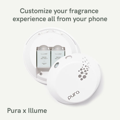 Pura and Illume - Fragrance for Smart Home Air Diffusers - Room Freshener - Aromatherapy Scents for Bedrooms & Living Rooms - Odor Eliminator - 2 Pack - Fresh Sea Salt