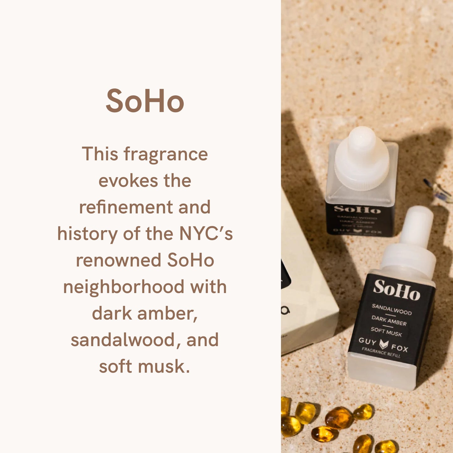 Pura and Guy Fox - Fragrance for Smart Home Air Diffusers - Room Freshener - Aromatherapy Scents for Bedrooms & Living Rooms - Odor Eliminator - 2 Pack - SoHo