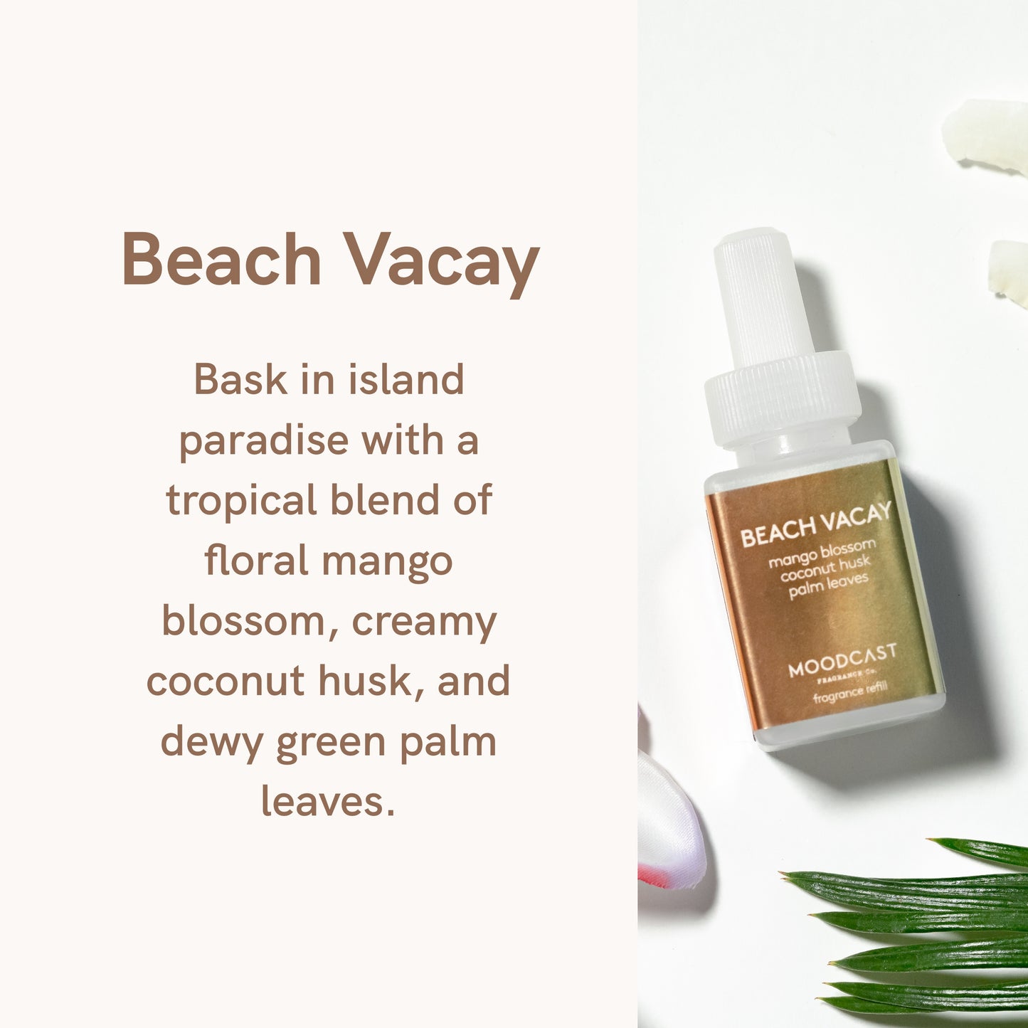 Pura and Moodcast - Fragrance for Smart Home Air Diffusers - Room Freshener - Aromatherapy Scents for Bedrooms & Living Rooms - Odor Eliminator - 2 Pack - Beach Vacay