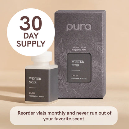 Pura - Fragrance for Smart Home Air Diffusers - Room Freshener - Aromatherapy Scents for Bedrooms & Living Rooms - Odor Eliminator - 2 Pack - Winter Noir