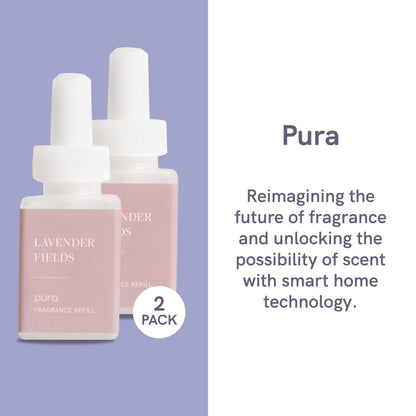 Pura - Fragrance for Smart Home Air Diffusers - Room Freshener - Aromatherapy Scents for Bedrooms & Living Rooms - Odor Eliminator - 2 Pack - Simply Lavender