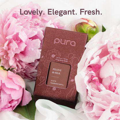 Pura - Fragrance for Smart Home Air Diffusers - Room Freshener - Aromatherapy Scents for Bedrooms & Living Rooms - Odor Eliminator - 2 Pack - Peony & Silk