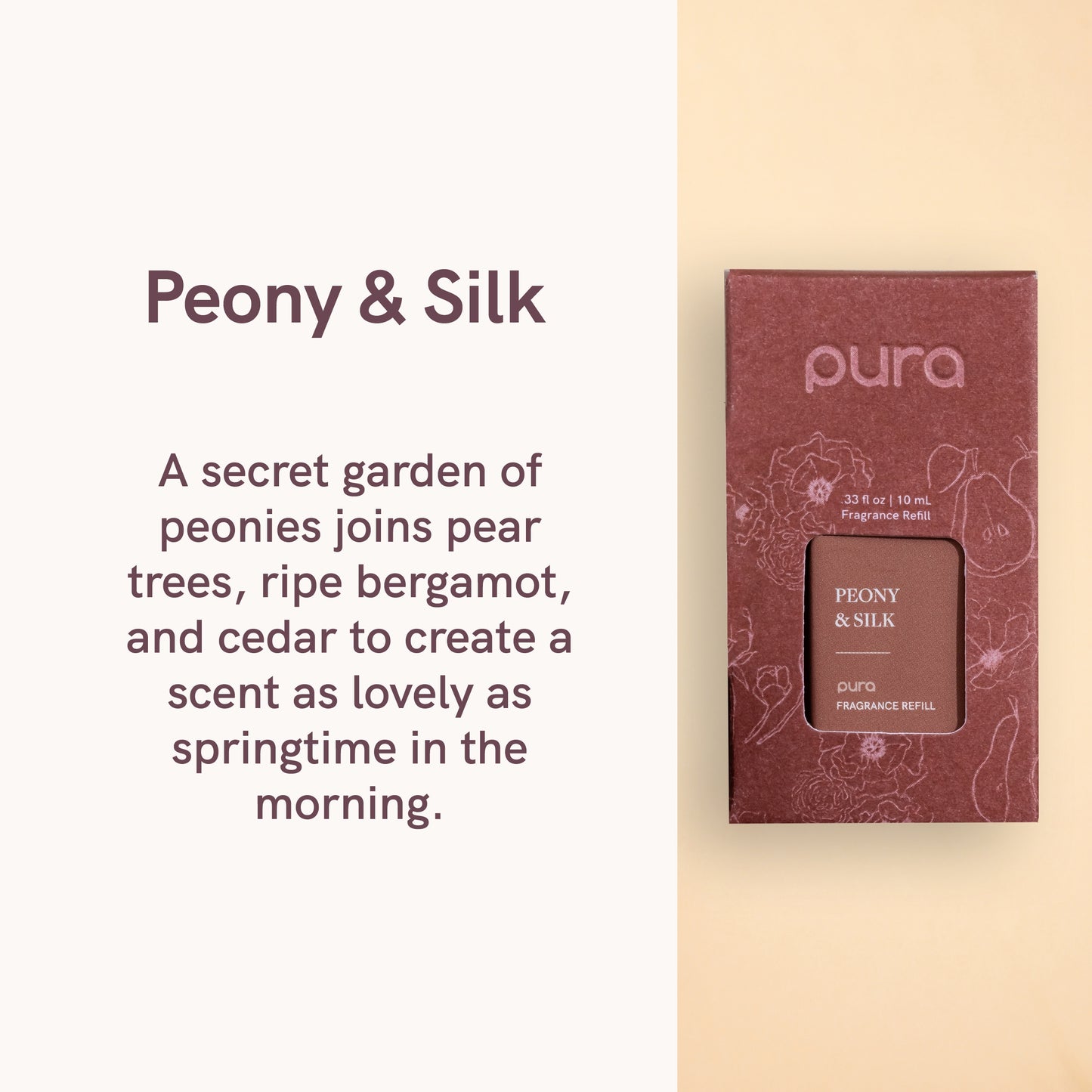 Pura - Fragrance for Smart Home Air Diffusers - Room Freshener - Aromatherapy Scents for Bedrooms & Living Rooms - Odor Eliminator - 2 Pack - Peony & Silk