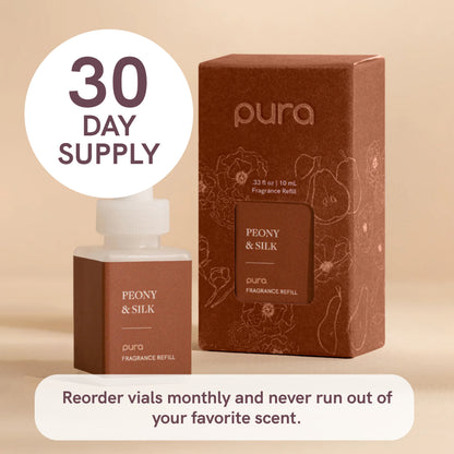 Pura - Fragrance for Smart Home Air Diffusers - Room Freshener - Aromatherapy Scents for Bedrooms & Living Rooms - Odor Eliminator - 2 Pack - Peony & Silk