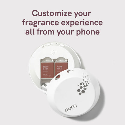 Pura - Fragrance for Smart Home Air Diffusers - Room Freshener - Aromatherapy Scents for Bedrooms & Living Rooms - Odor Eliminator - 2 Pack - Peony & Silk