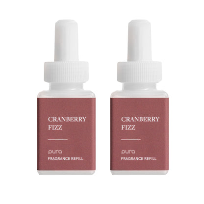 Pura - Fragrance for Smart Home Air Diffusers - Room Freshener - Aromatherapy Scents for Bedrooms & Living Rooms - Odor Eliminator - 2 Pack - Cranberry Fizz