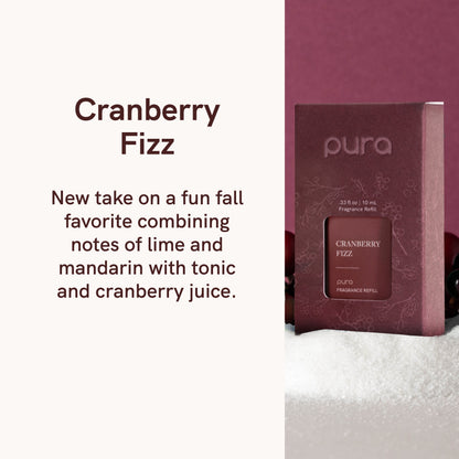 Pura - Fragrance for Smart Home Air Diffusers - Room Freshener - Aromatherapy Scents for Bedrooms & Living Rooms - Odor Eliminator - 2 Pack - Cranberry Fizz