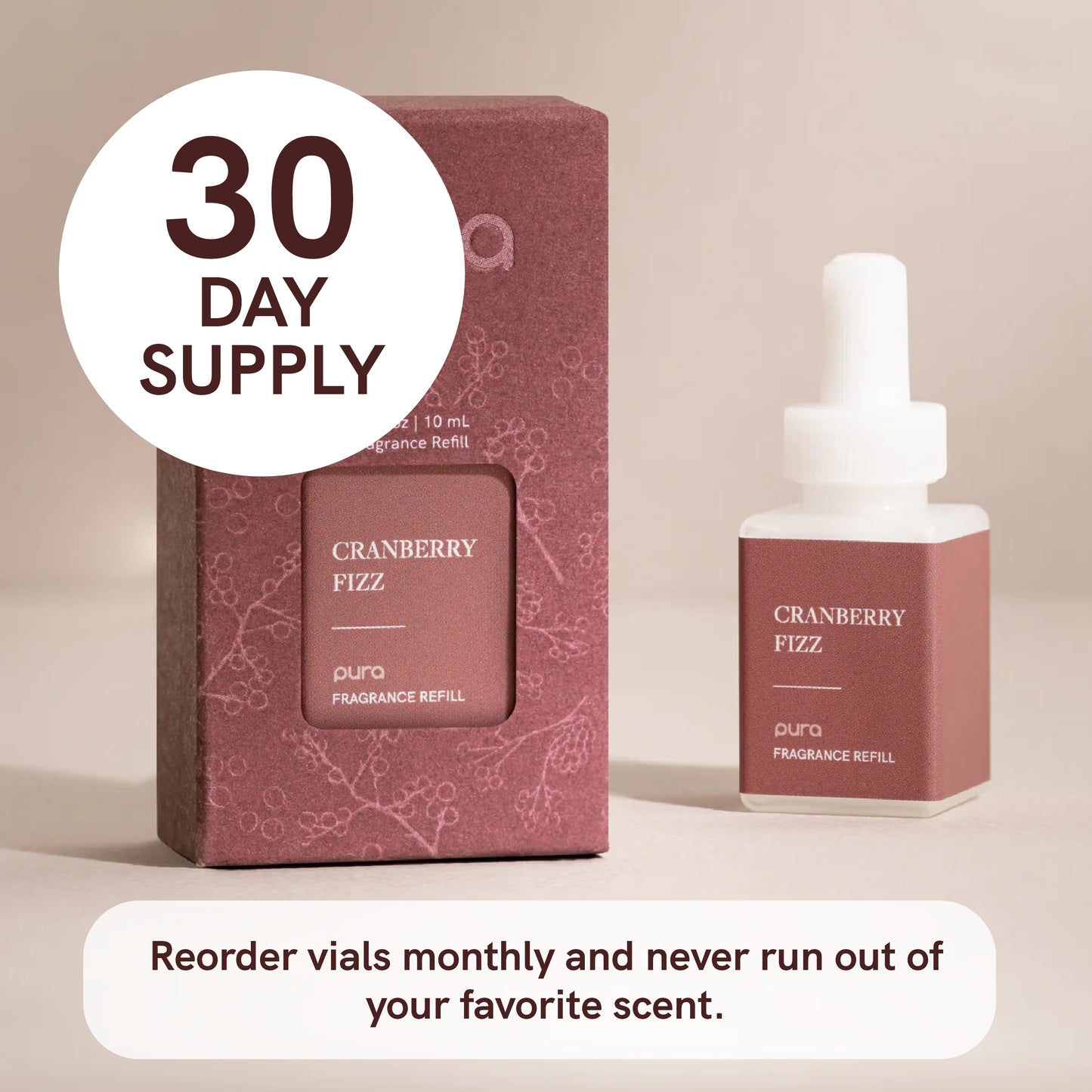 Pura - Fragrance for Smart Home Air Diffusers - Room Freshener - Aromatherapy Scents for Bedrooms & Living Rooms - Odor Eliminator - 2 Pack - Cranberry Fizz