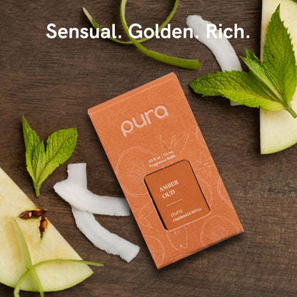 Pura - Fragrance for Smart Home Air Diffusers - Room Freshener - Aromatherapy Scents for Bedrooms & Living Rooms - Odor Eliminator - 2 Pack - Amber Oud
