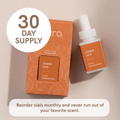 Pura - Fragrance for Smart Home Air Diffusers - Room Freshener - Aromatherapy Scents for Bedrooms & Living Rooms - Odor Eliminator - 2 Pack - Amber Oud