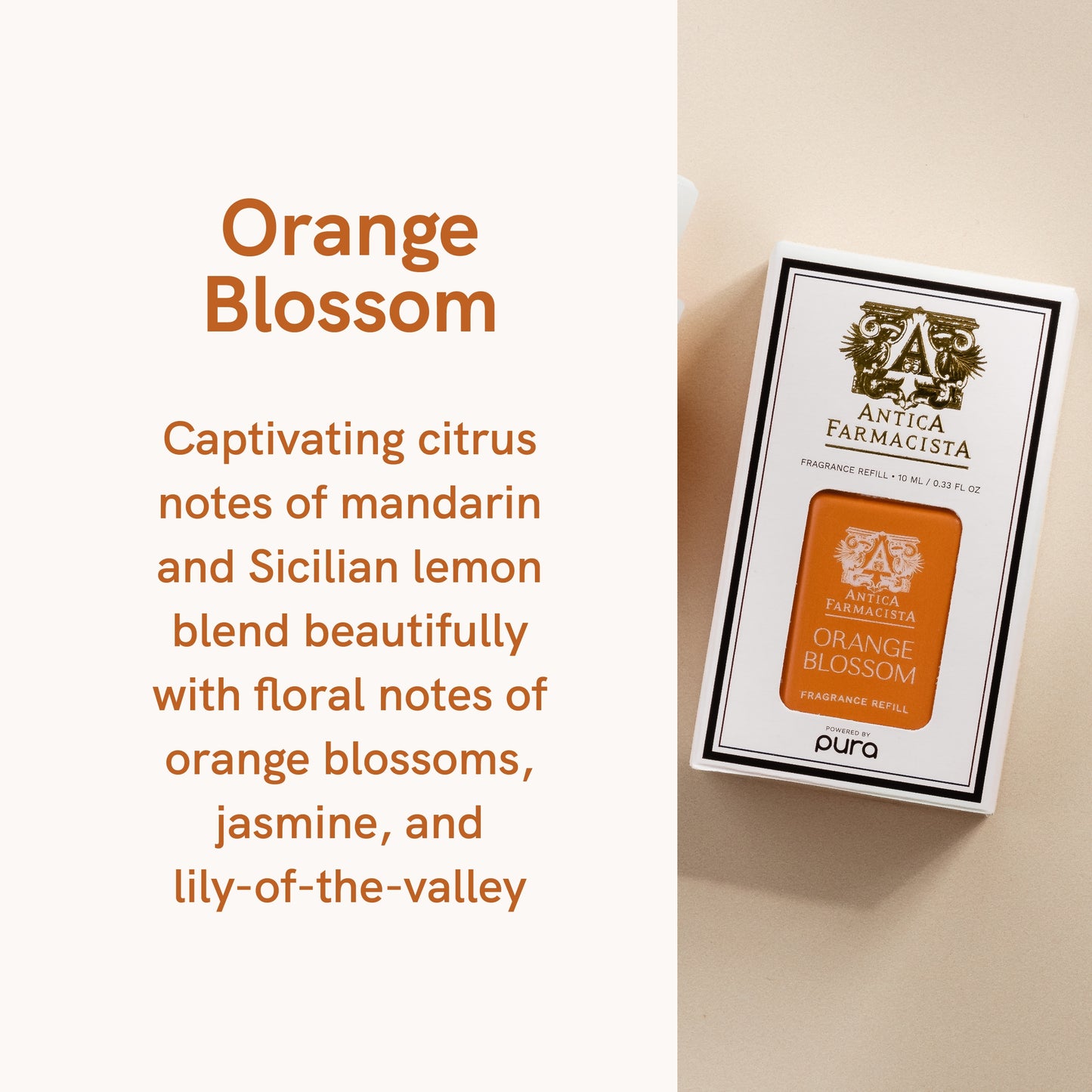 Pura - Home Fragrance Scent - Pura and Antica Farmacista - Orange Blossom