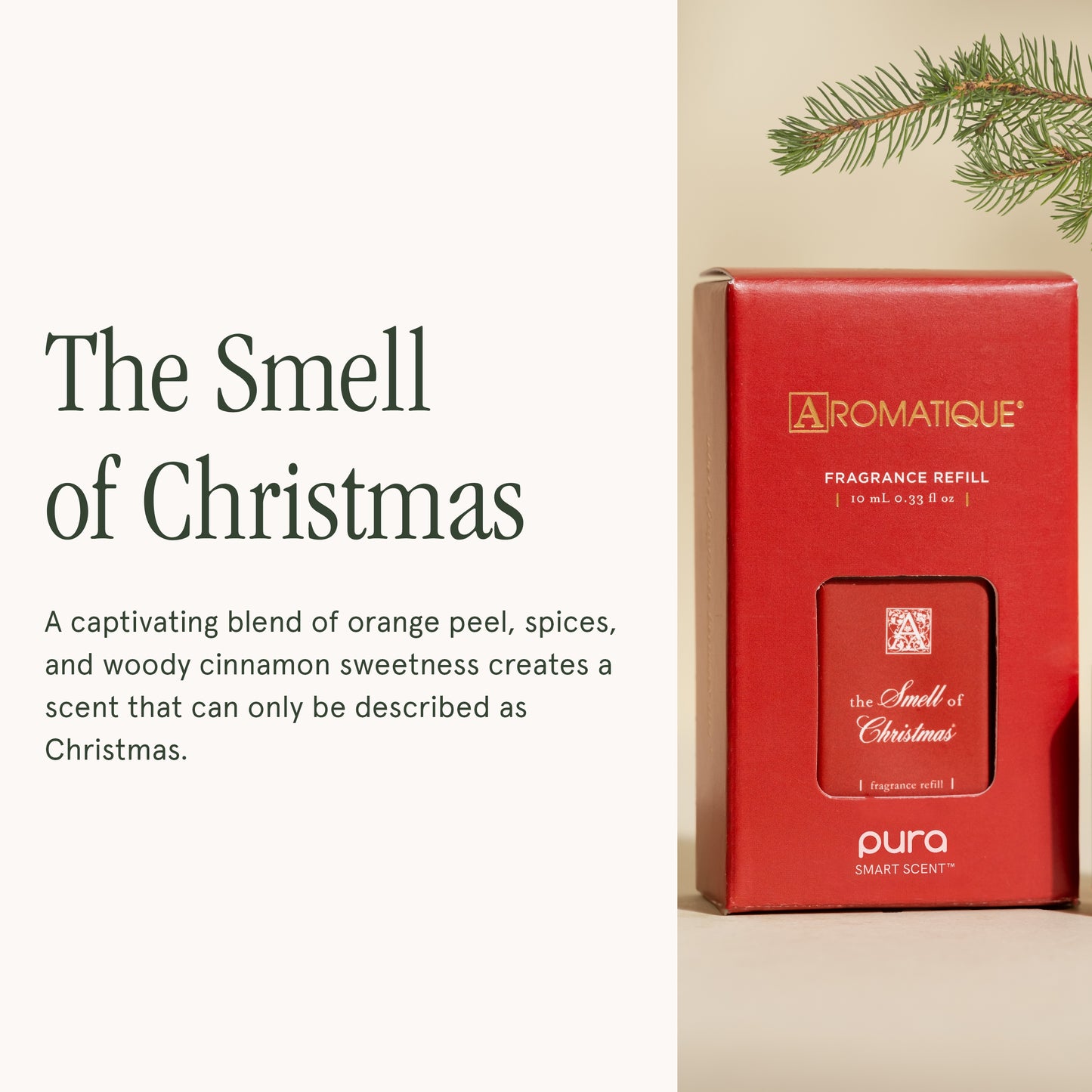 Pura and Aromatique - Fragrance for Smart Home Air Diffusers - Room Freshener - Aromatherapy Scents for Bedrooms & Living Rooms - Odor Eliminator - 2 Pack - The Smell of Christmas