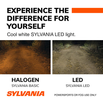 Sylvania 9003 | H4 LED Powersport Headlight Bulbs for Off-Road Use or Fog Lights - 2 Pack