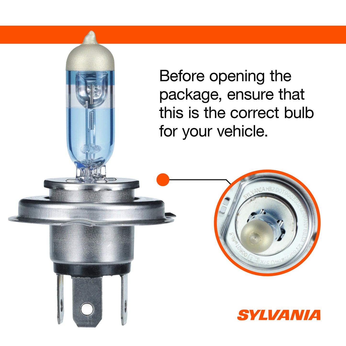 SYLVANIA 9003 SilverStar Ultra High Performance Halogen Headlight Bulb, (Contains 1 Bulb)