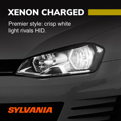 SYLVANIA - 9003 (HB2, H4) SilverStar zXe GOLD High Performance Halogen Headlight Bulb - Headlight & Fog Light, Bright White Output, Best HID Alternative, Xenon Charged Technology (Contains 2 Bulbs)
