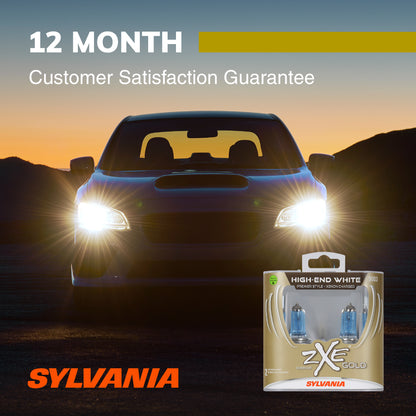 SYLVANIA - 9003 (HB2, H4) SilverStar zXe GOLD High Performance Halogen Headlight Bulb - Headlight & Fog Light, Bright White Output, Best HID Alternative, Xenon Charged Technology (Contains 2 Bulbs)