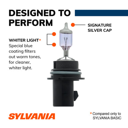 SYLVANIA 9004 SilverStar High Performance Halogen Headlight Bulb, (Contains 2 Bulbs), White (9004ST.BP2)