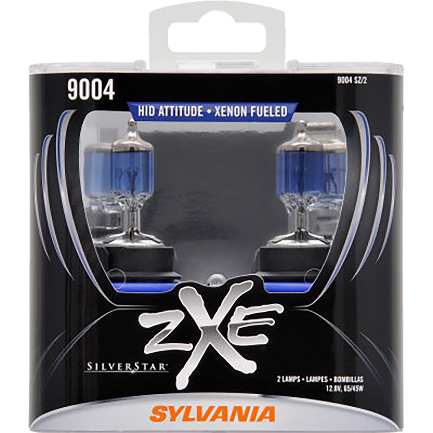 SYLVANIA 9004 SilverStar zXe High Performance Halogen Headlight Bulb, (Contains 2 Bulbs)