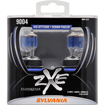 SYLVANIA 9004 SilverStar zXe High Performance Halogen Headlight Bulb, (Contains 2 Bulbs)