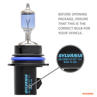 SYLVANIA 9004 SilverStar zXe High Performance Halogen Headlight Bulb, (Contains 2 Bulbs)