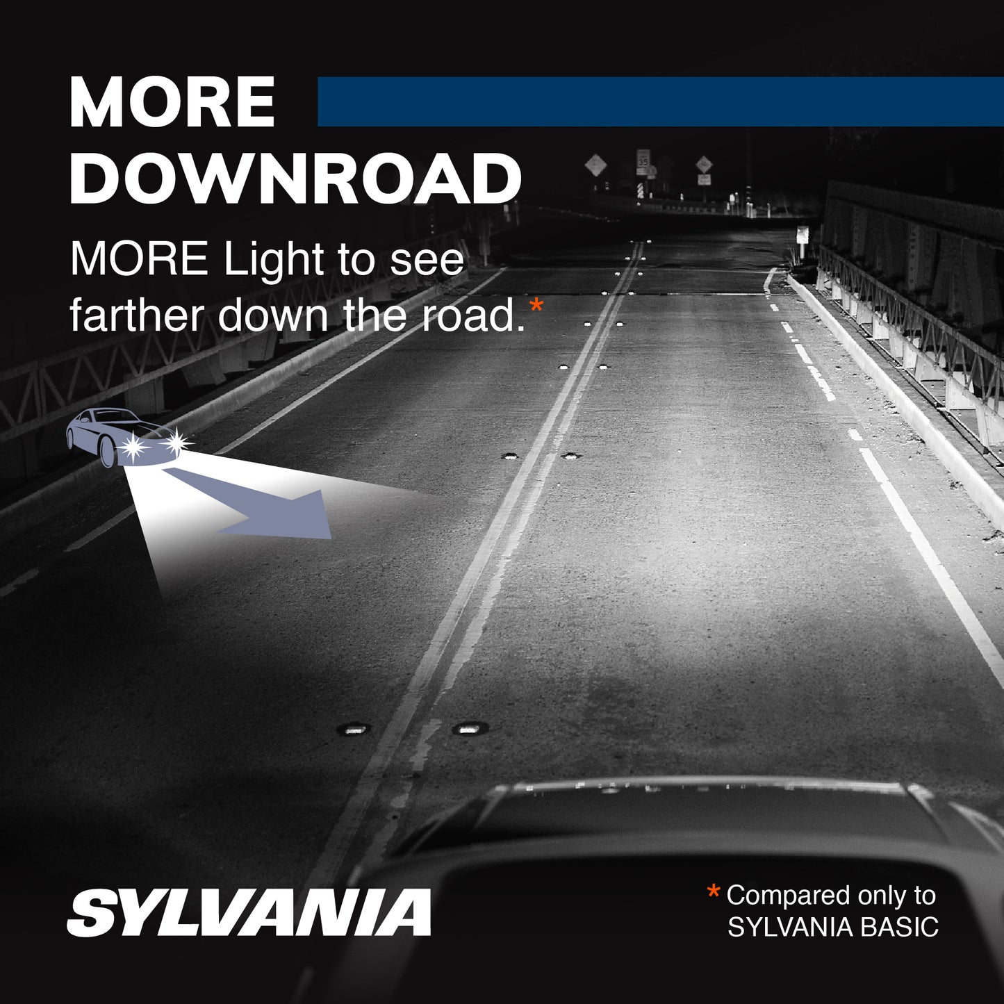 SYLVANIA 9005ST.BP 9005 SilverStar High Performance Halogen Headlight Bulb, (Contains 1 Bulb)