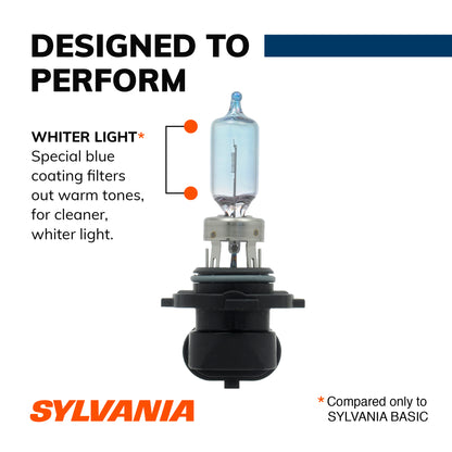 SYLVANIA 9005 SilverStar High Performance Halogen Headlight Bulb, (Contains 2 Bulbs), White (9005ST.BP2)