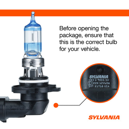 SYLVANIA 9005 SilverStar Ultra High Performance Halogen Headlight Bulb, (Contains 2 Bulbs)