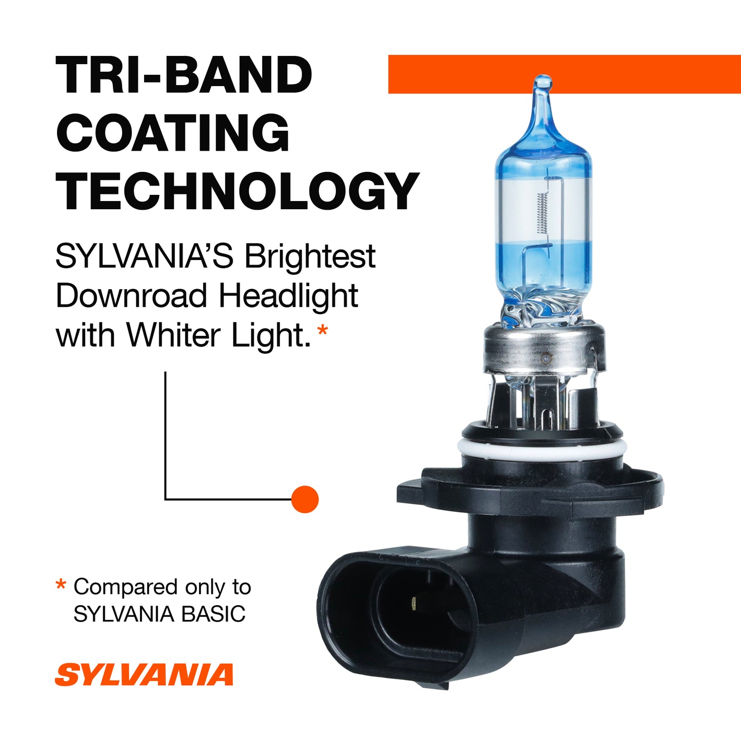 SYLVANIA 9005 SilverStar Ultra High Performance Halogen Headlight Bulb, (Contains 2 Bulbs)