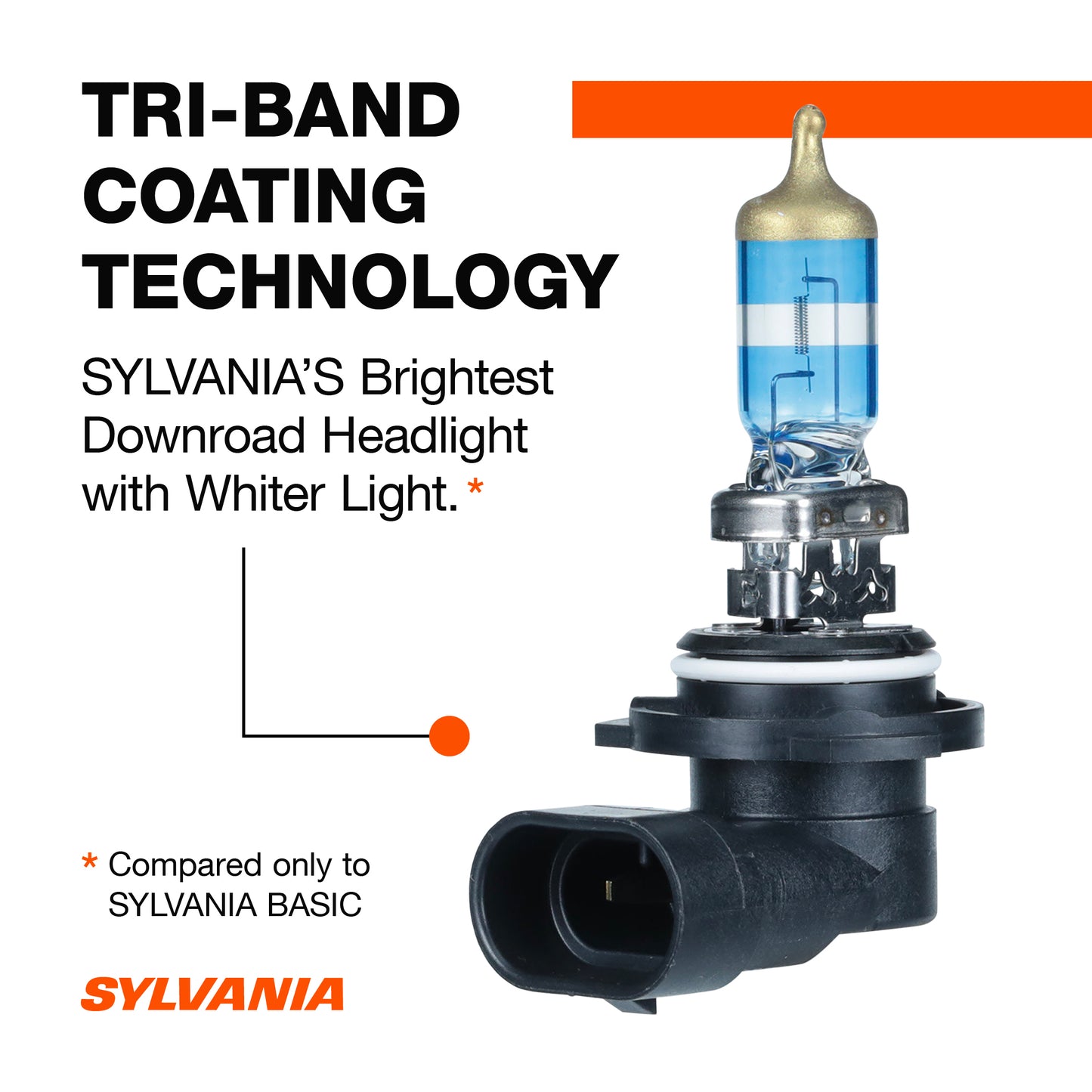 SYLVANIA - 9006 SilverStar Ultra - High Performance Halogen Headlight Bulb, High Beam, Low Beam and Fog Replacement Bulb, Brightest Downroad with Whiter Light, Tri-Band Technology (Contains 2 Bulbs), 9006SU.BP2