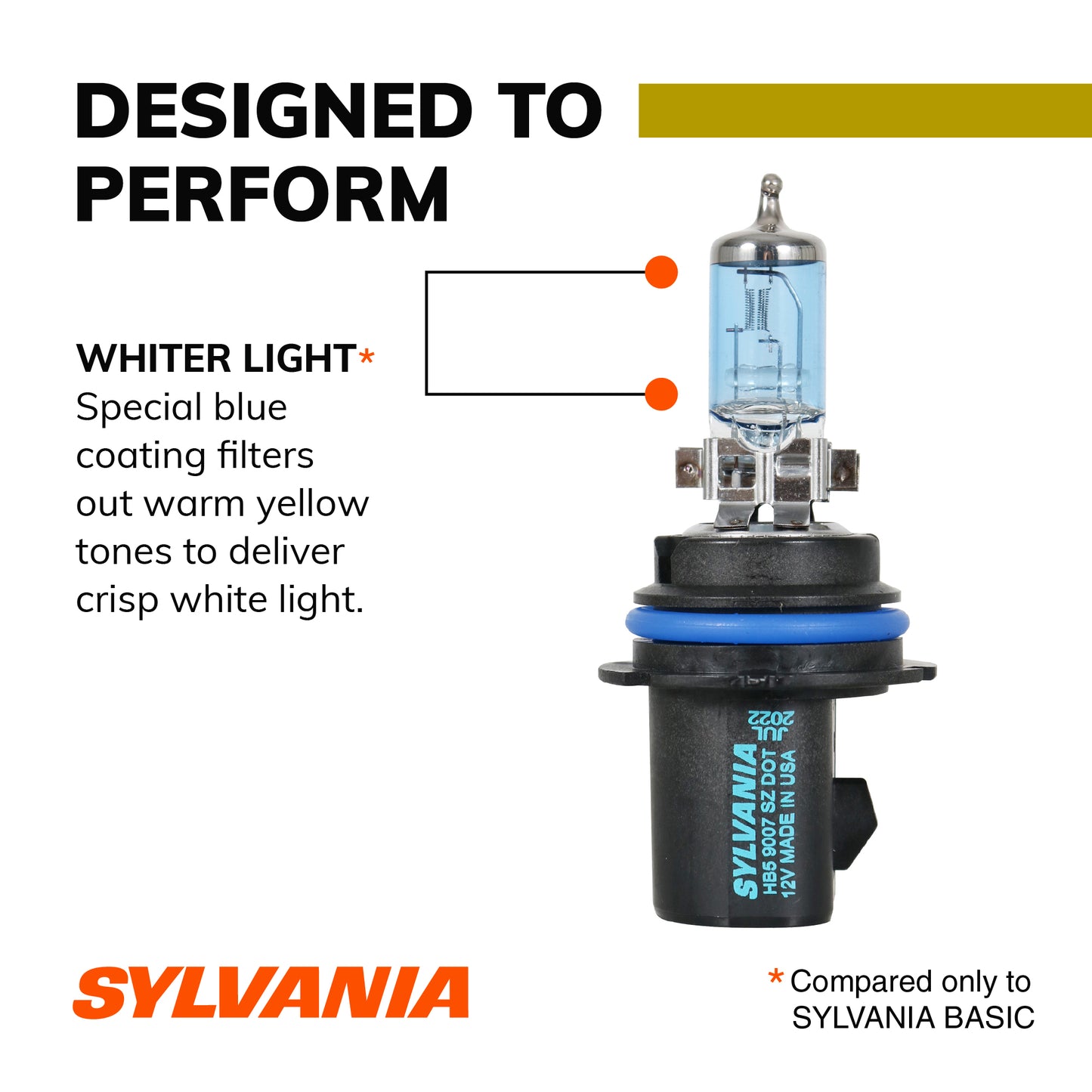 SYLVANIA - 9007 (HB5) SilverStar zXe GOLD High Performance Halogen Headlight Bulb - Bright White Light Output, Best HID Alternative, Xenon Charged Technology (Contains 2 Bulbs)