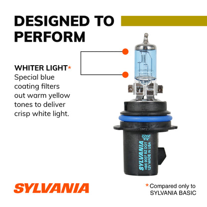 SYLVANIA - 9007 (HB5) SilverStar zXe GOLD High Performance Halogen Headlight Bulb - Bright White Light Output, Best HID Alternative, Xenon Charged Technology (Contains 2 Bulbs)