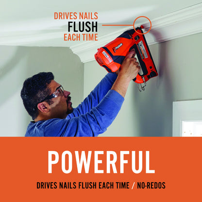 Paslode - Cordless Finish Nailer, 916200, 16 Gauge Angled, Battery and Fuel Cell Powered, No Compressor Needed