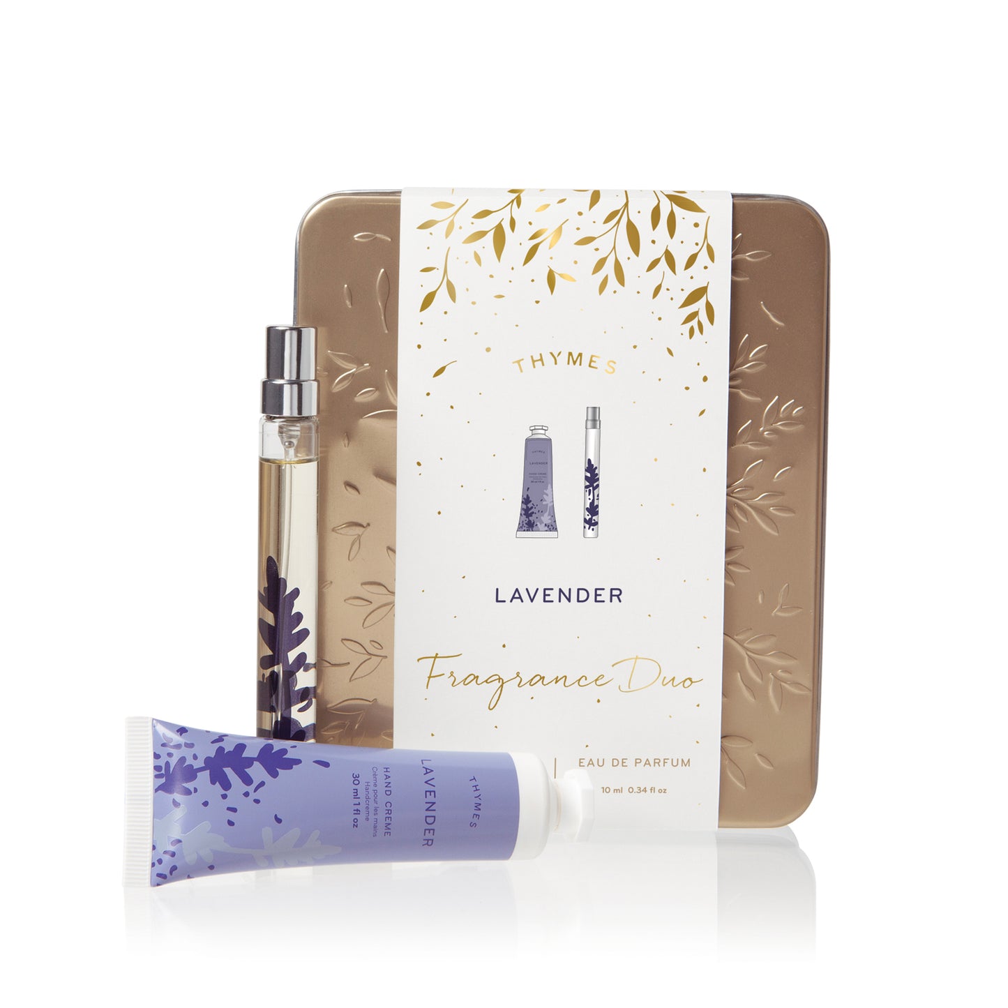 Thymes Lavender Fragrance Duo - Contains Petite Hand Cream & Perfume Spray Pen