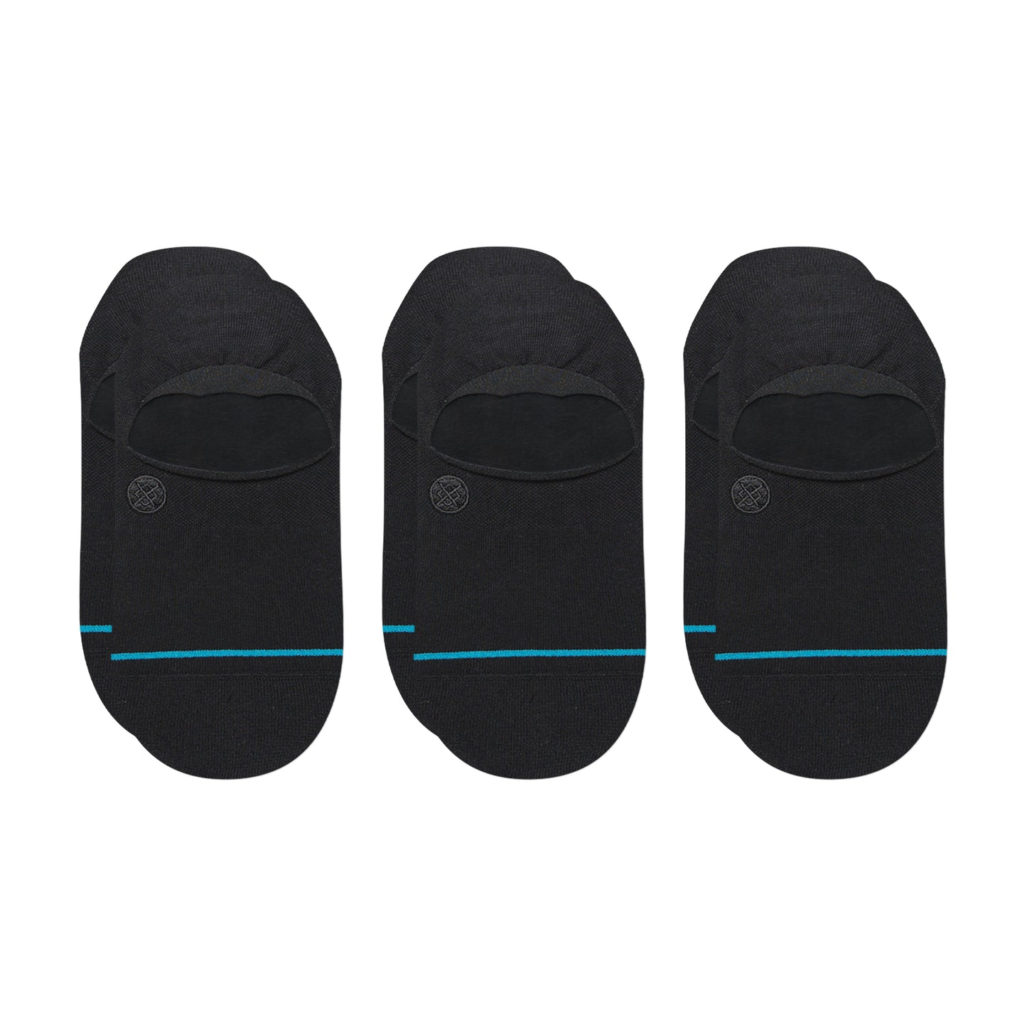 Stance Icon No Show 3 Pack Socks (X-Large, Black)