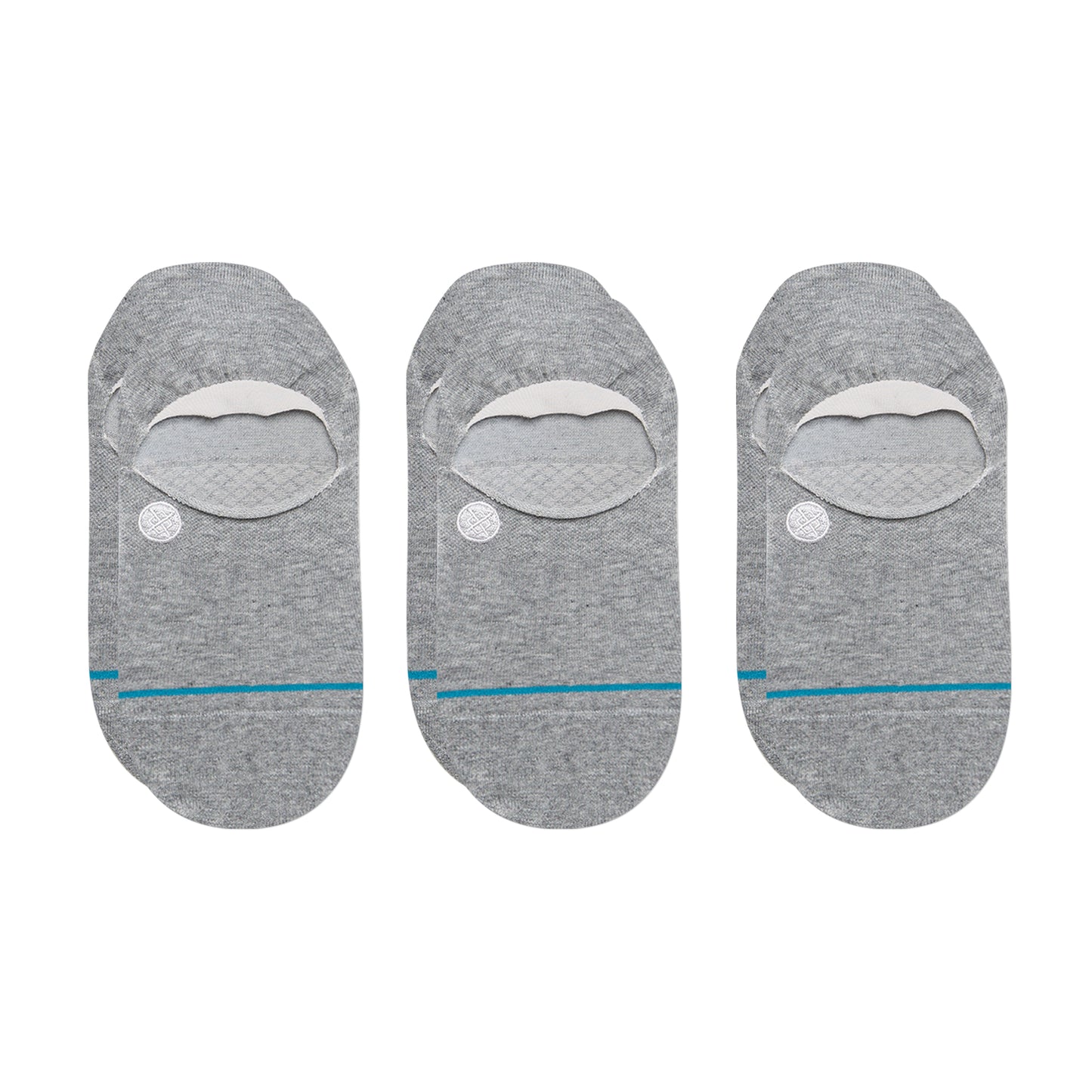 Stance Icon No Show 3 Pack Socks (Large, Heather Grey)