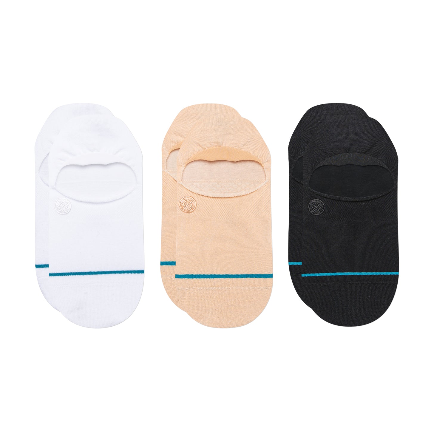 Stance Icon No Show 3 Pack Socks (Small, Oatmeal)