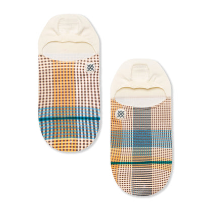 Stance Tartan No Show Socks (Medium, Teal)